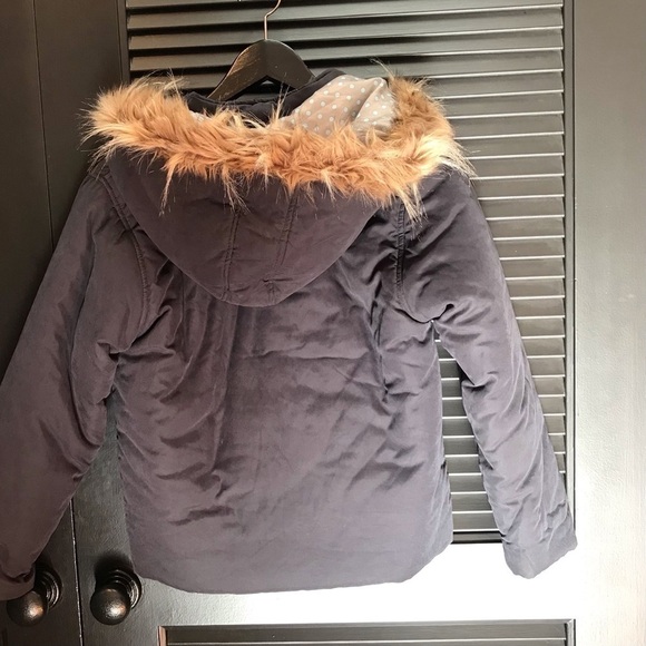 Honey Bee Double Breasted Blue Coat, Removable Hood, Nice, Thick & Soft, Size 15 - Picture 5 of 16